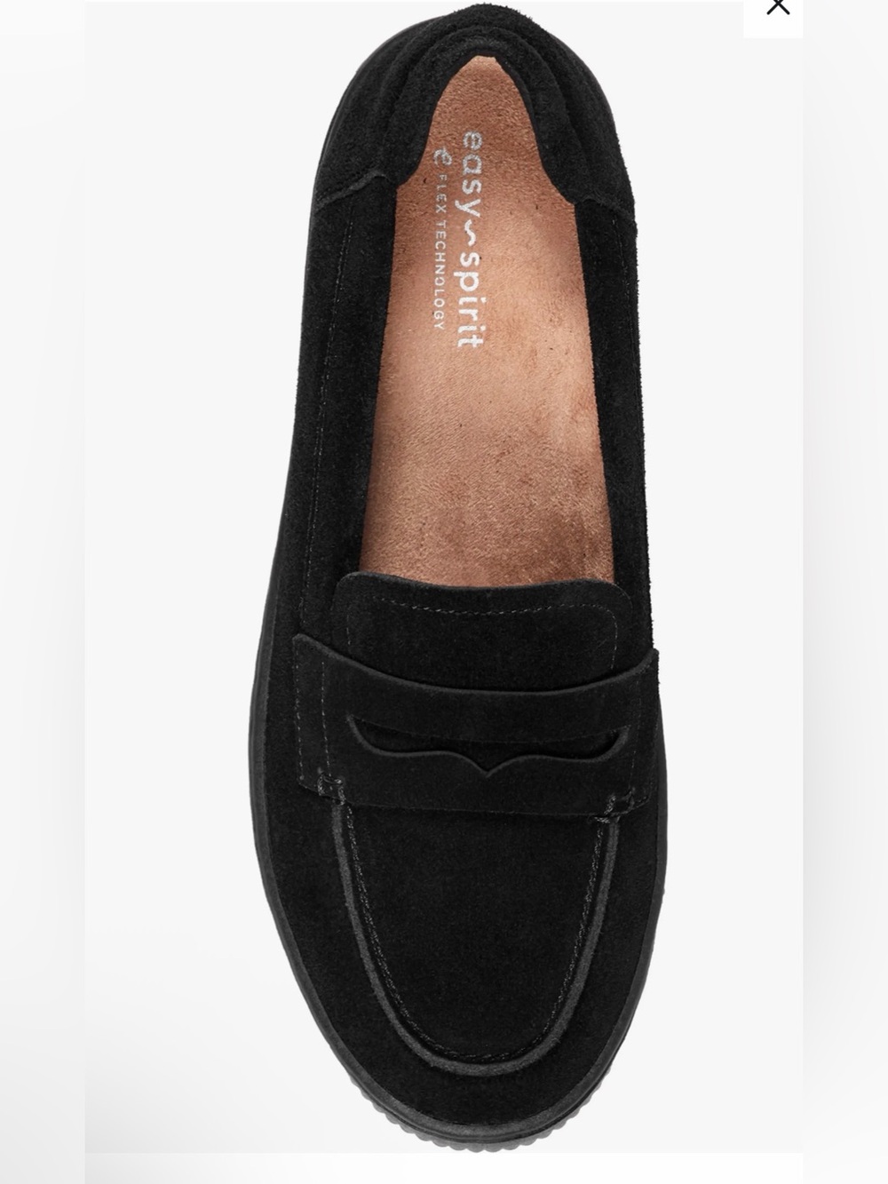 Easy Spirit Black Karin Suede Women’s Penny Loafer Size 9.5